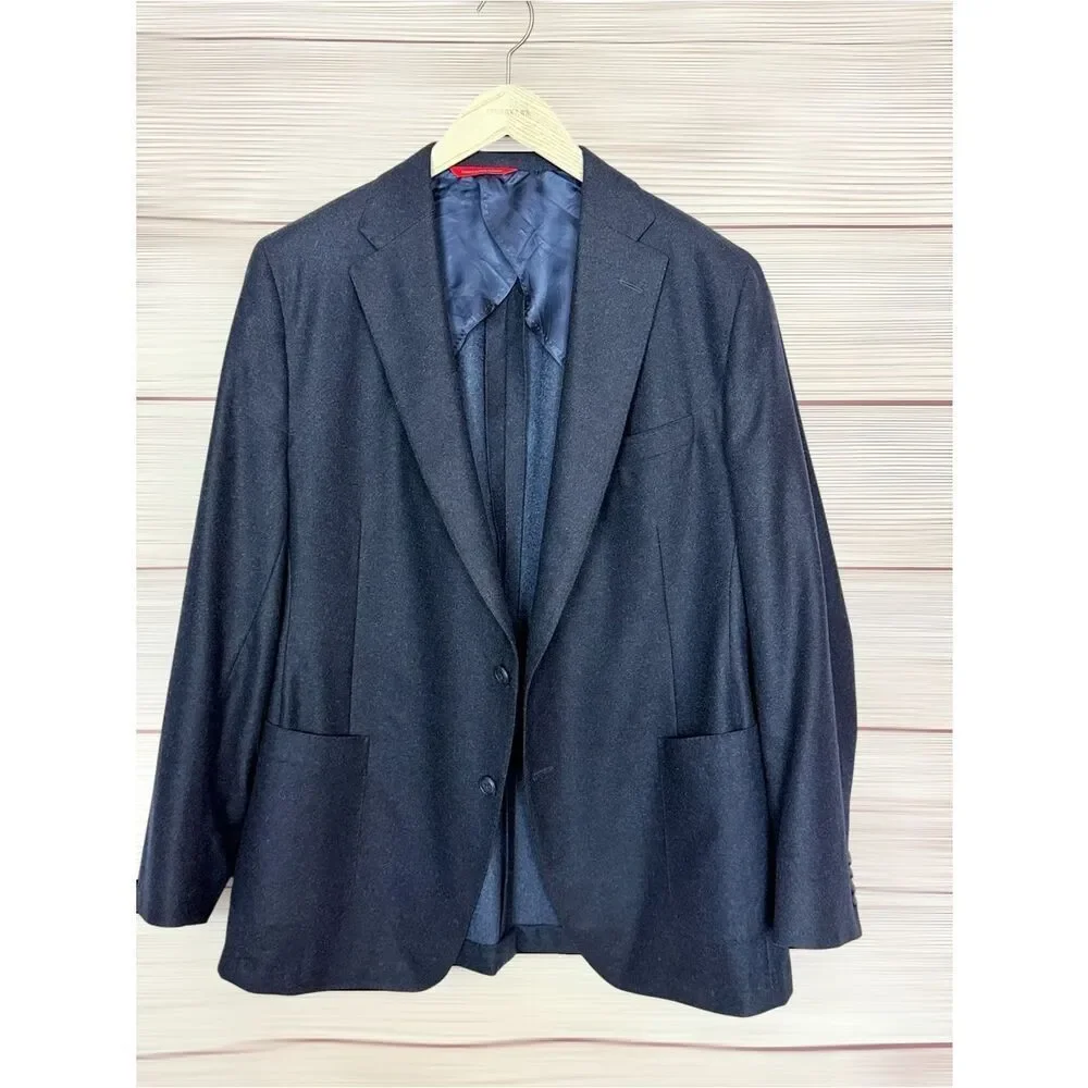 Samuelsohn Loro Piana Sweet Felt Blazer Navy Wool Sport Coat 46R - US 40-42
